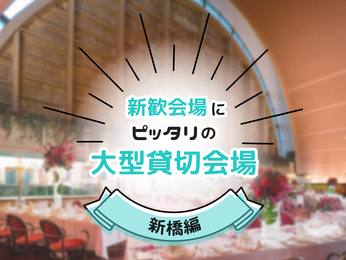 【100名以上】新歓会場にピッタリの大型貸切宴会場・新橋編