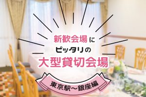 新歓会場にピッタリの大型貸切宴会場・東京駅～銀座編