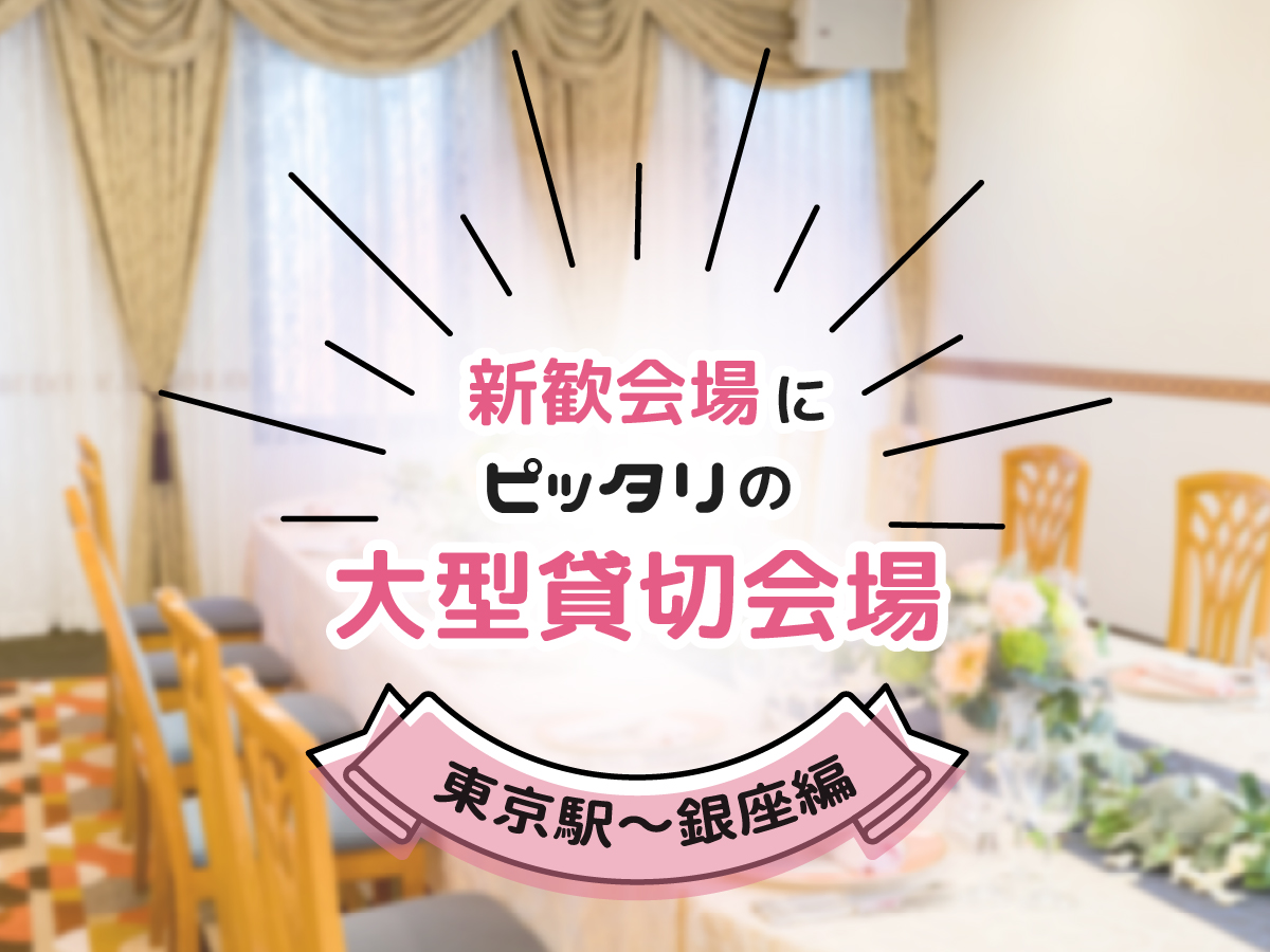新歓会場にピッタリの大型貸切宴会場・東京駅～銀座編
